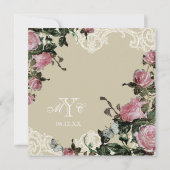 Ankündigung Datum freihalten - Trellis Rose Vintag (Rückseite)