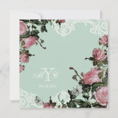 Ankündigung Datum freihalten - Trellis Rose Vintag (Rückseite)