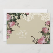 Ankündigung Datum freihalten - Trellis Rose Vintag (Rückseite)