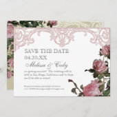 Ankündigung Datum freihalten - Trellis Rose Vintag (Vorne/Hinten)