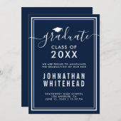 Ankündigung der Abschluss Navy (Vorne/Hinten)