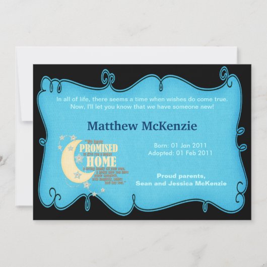Ankündigung der Adoption (Vorderseite)
