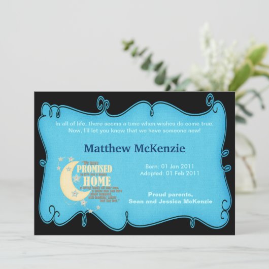 Ankündigung der Adoption (Stehend Vorderseite)