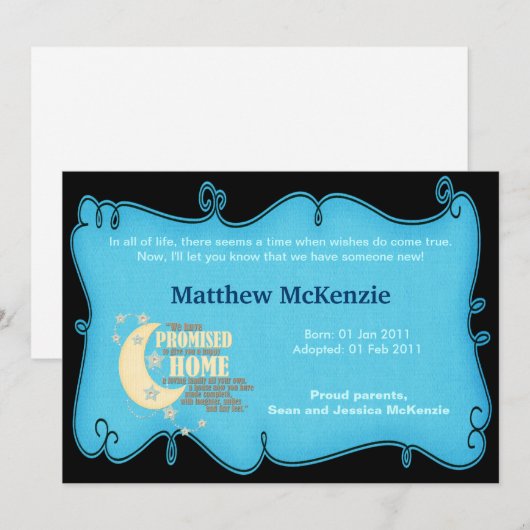 Ankündigung der Adoption (Vorne/Hinten)