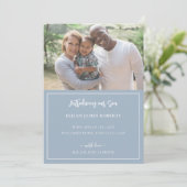 Ankündigung der Adoption Blau und Weiß Streifen (Stehend Vorderseite)