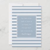 Ankündigung der Adoption Blau und Weiß Streifen (Rückseite)