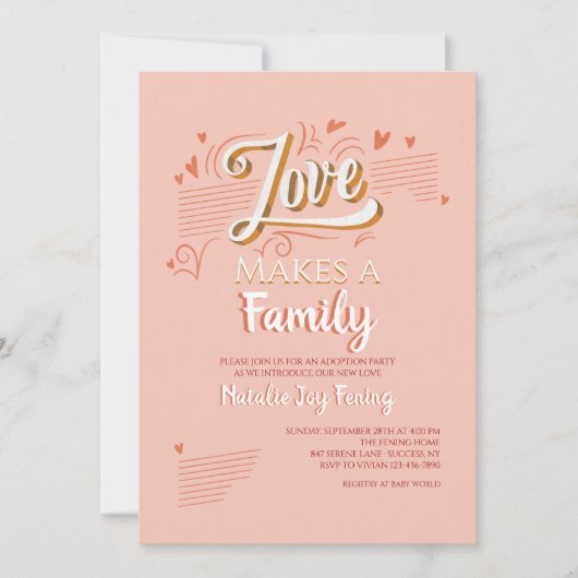 Ankündigung der Adoption der Liebe/Party (Vorderseite)