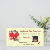 Ankündigung der Adoption für das Foto für immer (Stehend Vorderseite)