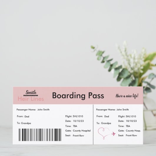 Ankündigung der Adoption für Reisen Kindermädchen (Stehend Vorderseite)