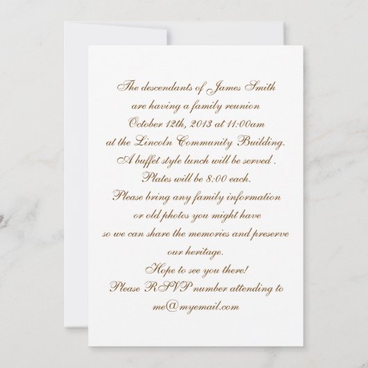 Ankündigung der antiken Scroll Wiedersehen (Rückseite)