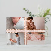 Ankündigung der Baby-Geburt-Collage mit minimalem (Stehend vorne)