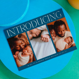 Ankündigung der Baby-Geburt-Collage mit minimalem 