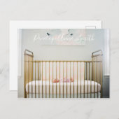 Ankündigung der Babypostkarte des Fotos Postkarte (Vorne/Hinten)