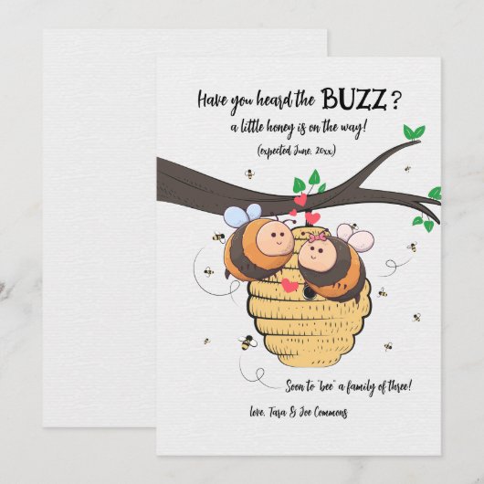 Ankündigung der Bee Couple Pregnancy (Vorne/Hinten)