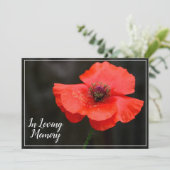 Ankündigung der Beerdigung des Roten Mohns (Stehend Vorderseite)