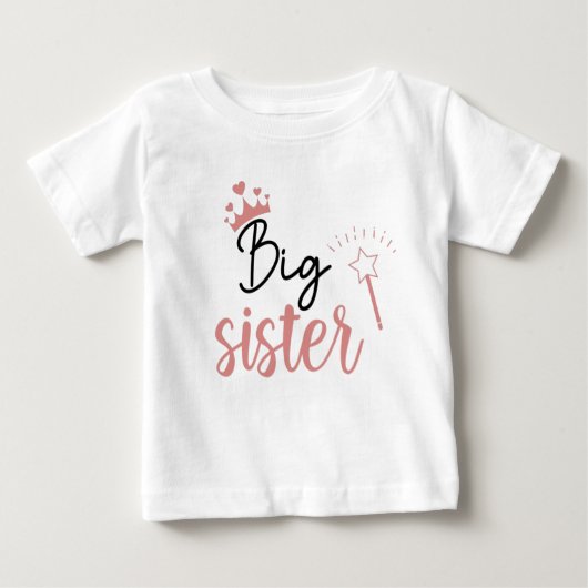 Ankündigung der Big Sister Baby-Ankunft Baby T-shirt (Vorderseite)