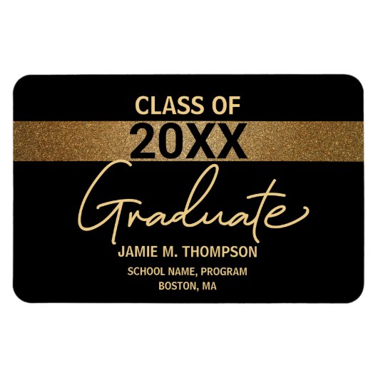 Ankündigung der Black Gold Graduate Class 2024 Magnet (Horizontal)