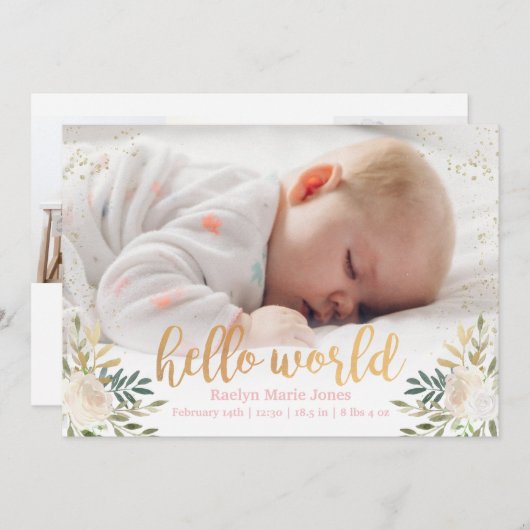 Ankündigung der Bläsergeburt (Vorne/Hinten)