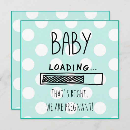 Ankündigung der blauen und weißen Schwangerschaft (Vorne/Hinten)