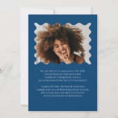 Ankündigung der Blue Bow Graduation Party (Rückseite)