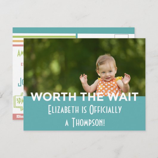 Ankündigung der Blue Bright Modern Stripes Adoptio (Vorne/Hinten)