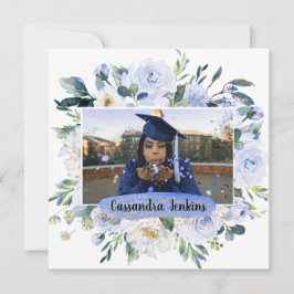 Ankündigung der Blue Floral Rose Graduation Party