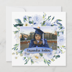 Ankündigung der Blue Floral Rose Graduation Party