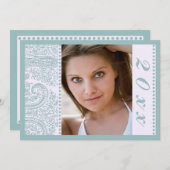 Ankündigung der Blue Paisley Foto Graduierung (Vorne/Hinten)
