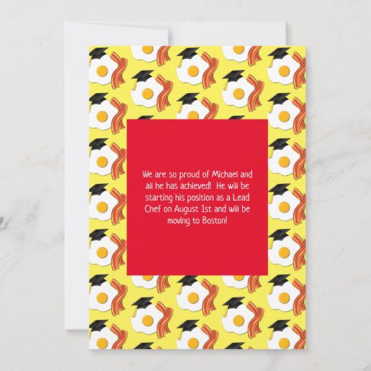 Ankündigung der Brunch Graduation Party (Rückseite)