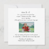 Ankündigung der chinesischen Adoption (Rückseite)