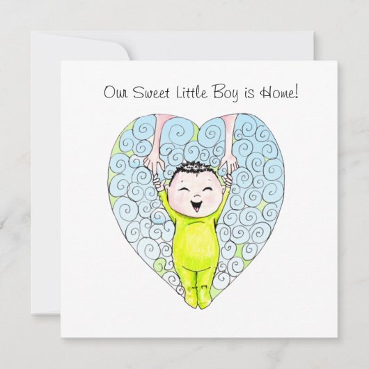 Ankündigung der chinesischen Adoption (Vorderseite)