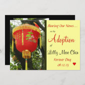 Ankündigung der Chinesischen Roten Laterne-Adoptio (Vorne/Hinten)