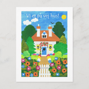 Ankündigung der dänischen neuen Adresse Postkarte