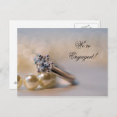 Ankündigung der Diamantring- und Perlring-Verlobun (Vorne/Hinten)