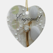 Ankündigung der Diamantring-Verlobung Keramik Ornament (Rechts)