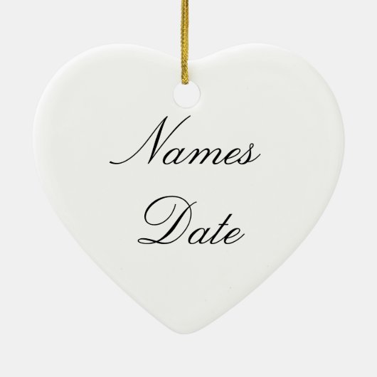 Ankündigung der Diamantring-Verlobung Keramik Ornament (Hinten)