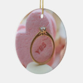 Ankündigung der Diamantring-Verlobung Keramikornament (Rechts)