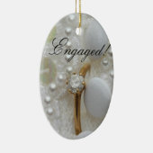Ankündigung der Diamantring-Verlobung Keramikornament (Rechts)