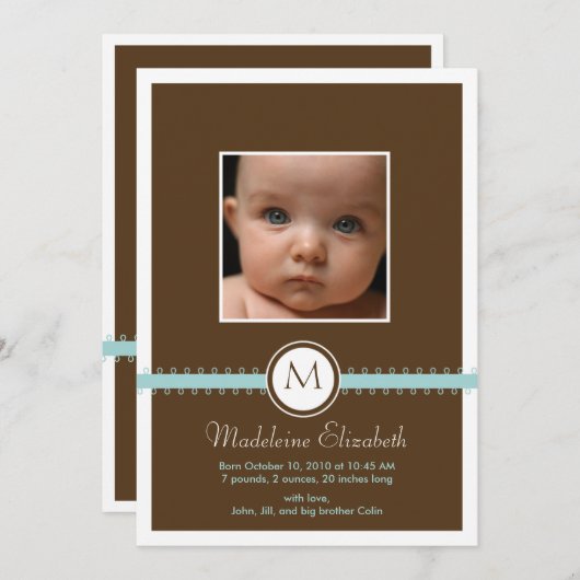 Ankündigung der doppelseitigen Monogram-Ribbon-Geb (Vorne/Hinten)