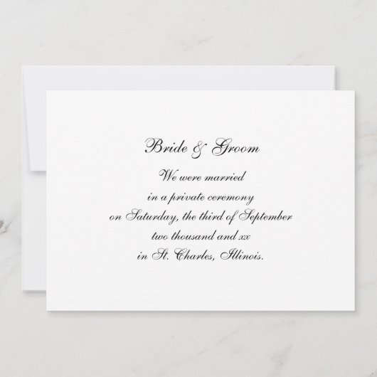 Ankündigung der Ehe der Schwarz-weißen Dahlia-Blum (Rückseite)