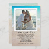 Ankündigung der Ehe des Fotos am Strand (Vorne/Hinten)