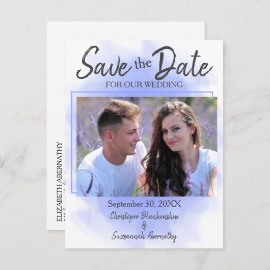 Ankündigung der Ehe Save the Date für kundenspezif (Vorne/Hinten)