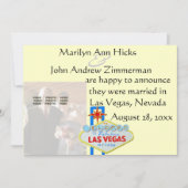 Ankündigung der Ehe von Las Vegas mit dem Foto der (Vorderseite)