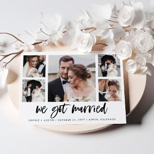 Ankündigung der Eheschließung mit lässigem Foto