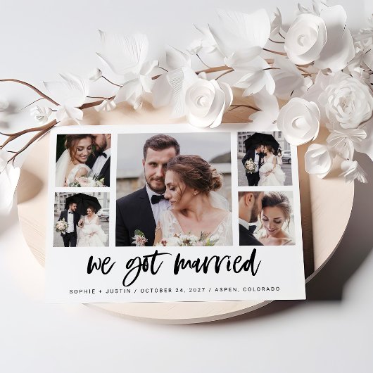 Ankündigung der Eheschließung mit lässigem Foto