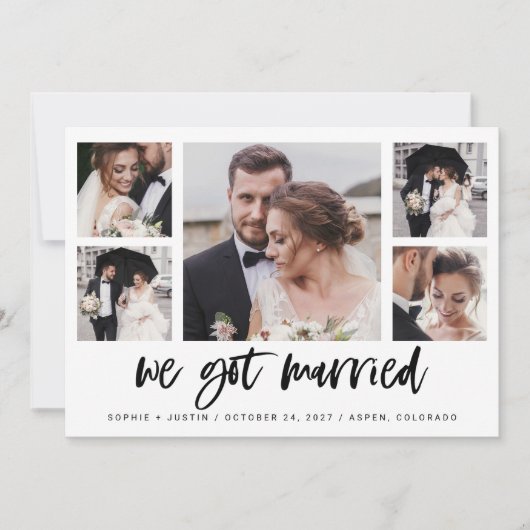 Ankündigung der Eheschließung mit lässigem Foto (Vorderseite)