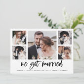 Ankündigung der Eheschließung mit lässigem Foto (Stehend Vorderseite)