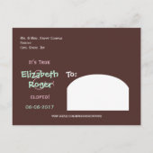 Ankündigung der Eheverzeihung Postkarte (Rückseite)