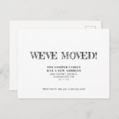 Ankündigung der einfachen Bewegung Postkarte (Vorne/Hinten)