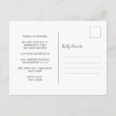 Ankündigung der einfachen Bewegung Postkarte (Rückseite)